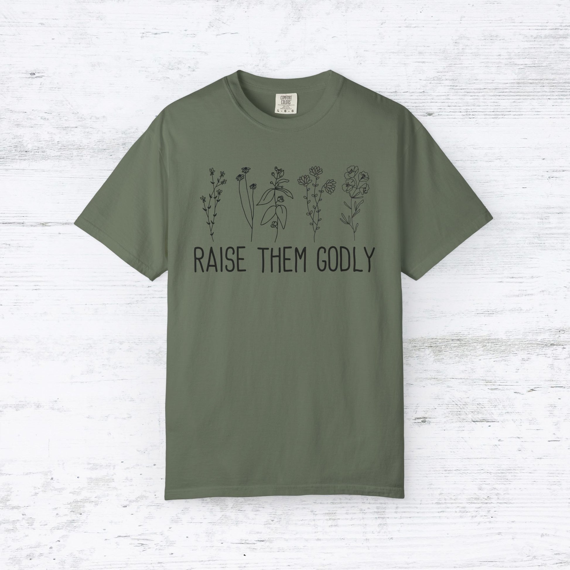 Raise Them Godly Floral Christian T-Shirt