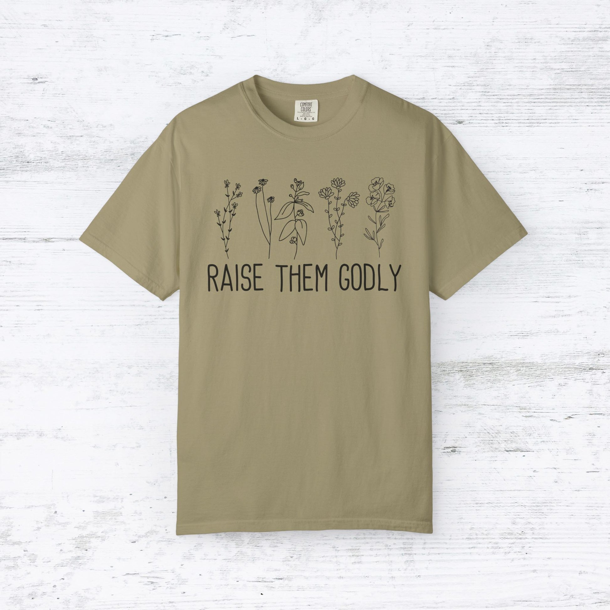 Raise Them Godly Floral Christian T-Shirt