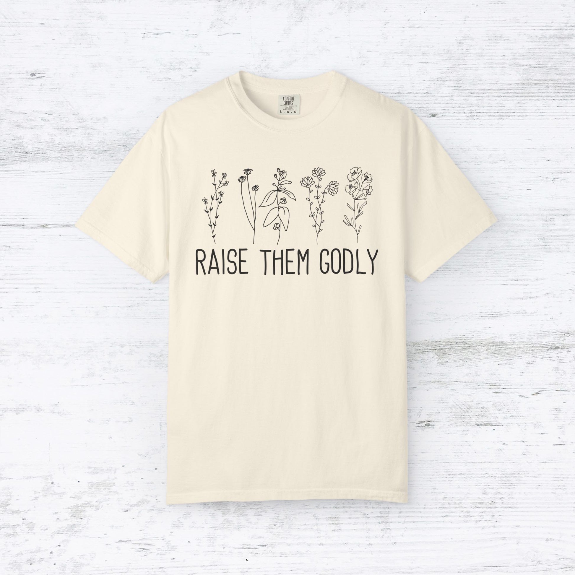 Raise Them Godly Floral Christian T-Shirt