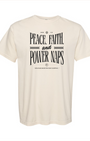 Peace, Faith, and Power Naps – Christian T-Shirt (Mark 4:38)