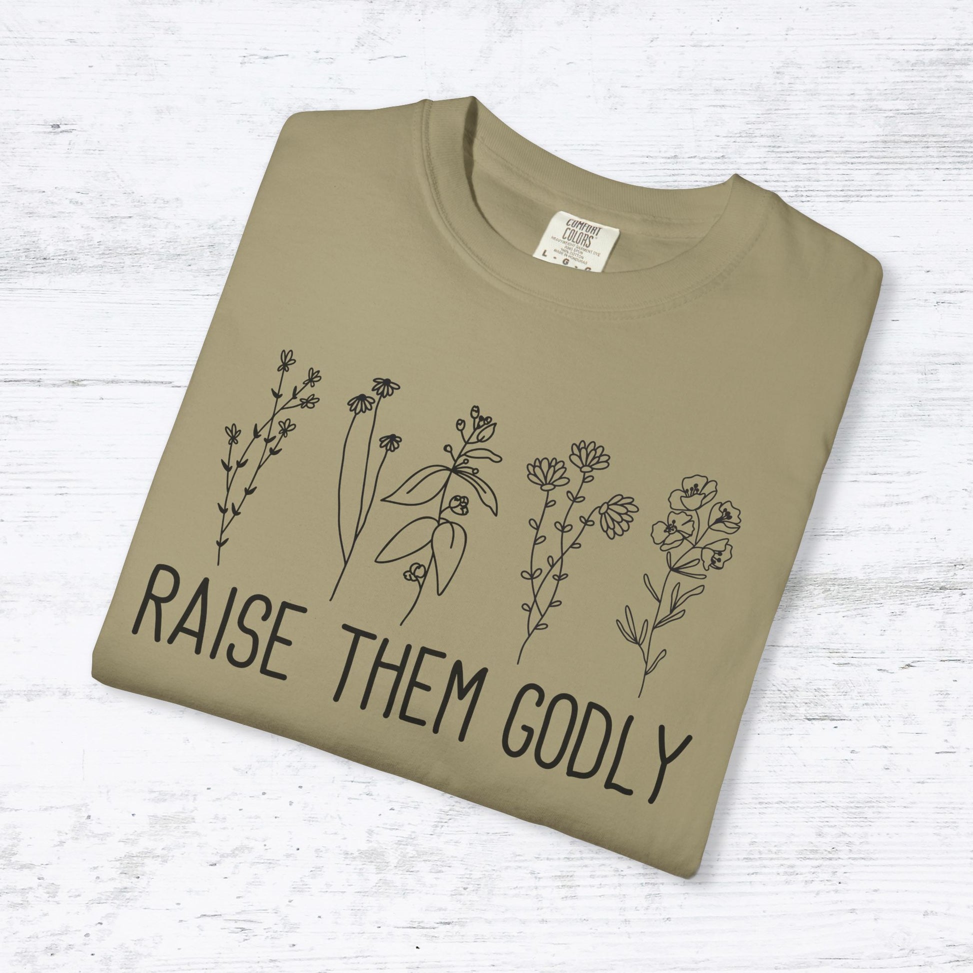 Raise Them Godly Floral Christian T-Shirt